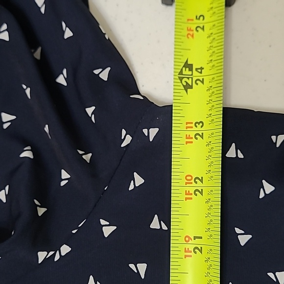 Tommy Hilfiger Navy Blue Blouse with White Pattern & Ribbon Detail size XL - Picture 6 of 7